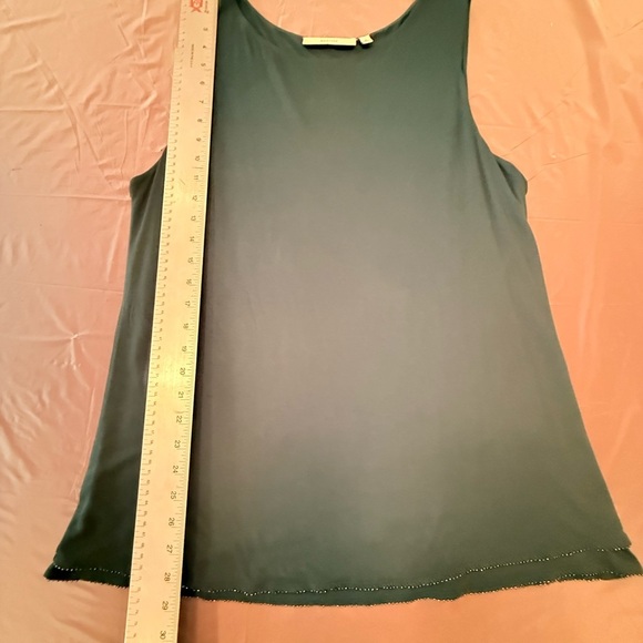 NWOT Sejour Green Sleeveless Blouse with Tiered Beaded Hem Size 1X MSRP $128 - Picture 8 of 8